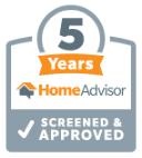 5 Year Home Advisor Screened and Approved logo.